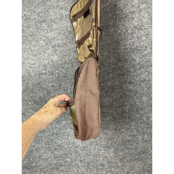 Duck Unlimited Men's Canvas Hanging Toiletry Bag Camel and Brown - Picture 12 of 12